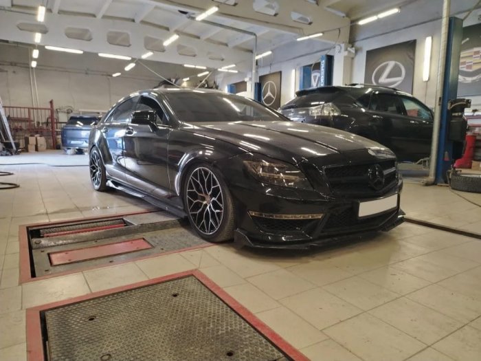 Mercedes‑Benz CLS 63 AMG снова как новый: диагностика на вибростенде в «Аирматик Про»