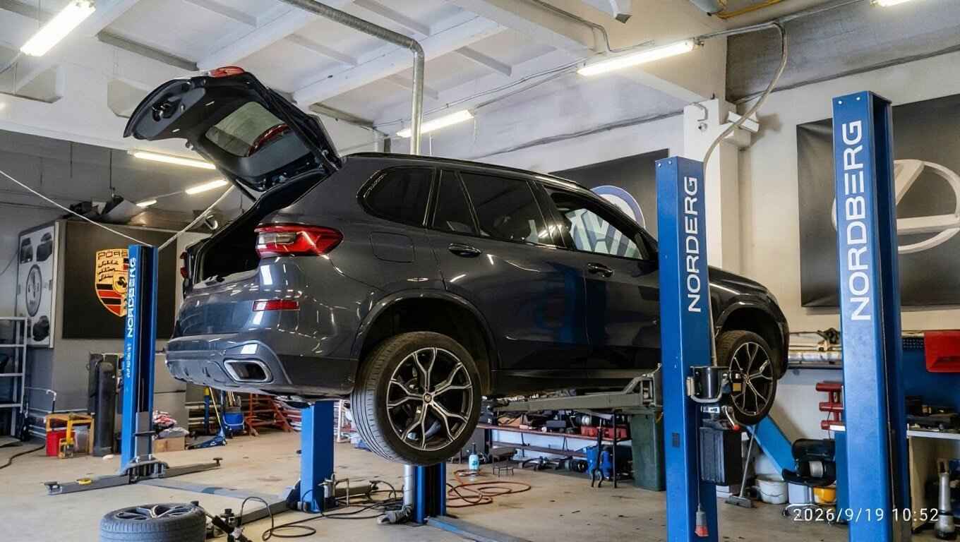 Ремонт пневмоподвески BMW X5 и подготовка к зимнему сезону