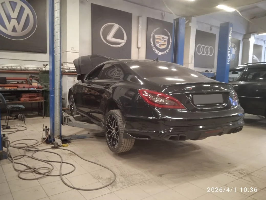 Mercedes‑Benz CLS 63 AMG снова как новый: диагностика на вибростенде в «Аирматик Про»