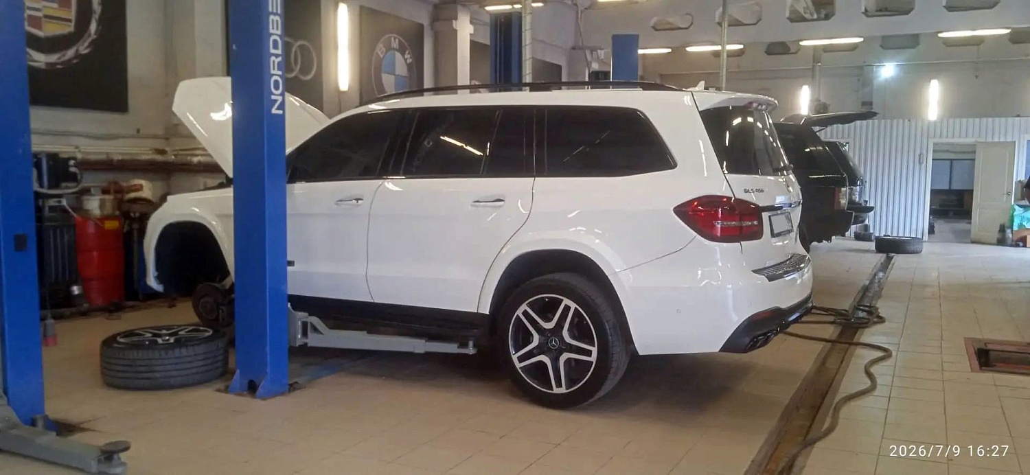 Успешный ремонт пневмоподвески Mercedes-Benz GLS 450