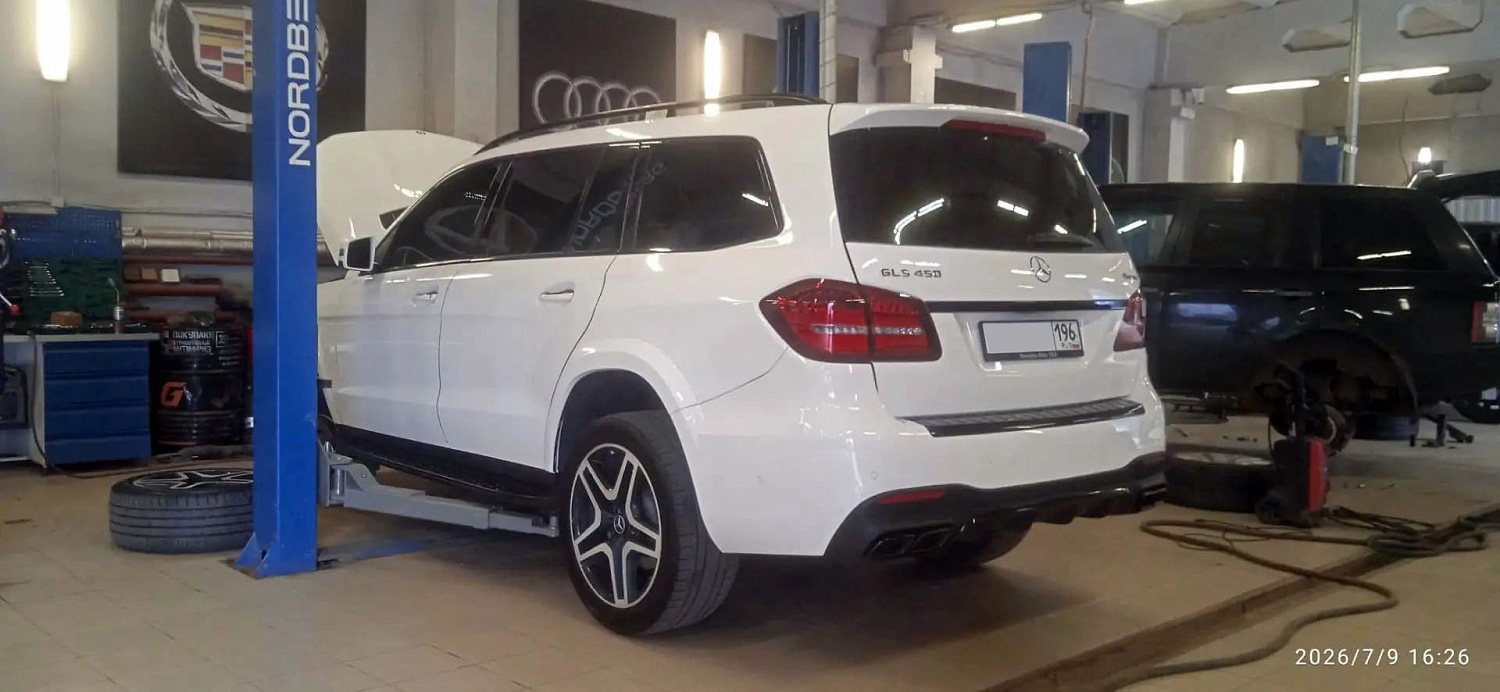 Успешный ремонт пневмоподвески Mercedes-Benz GLS 450