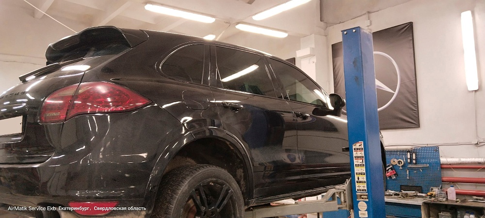 Ежегодное обслуживание и сушка пневмо системы автомобиля Порше Каен (Porsche Cayenne) 958 кузов